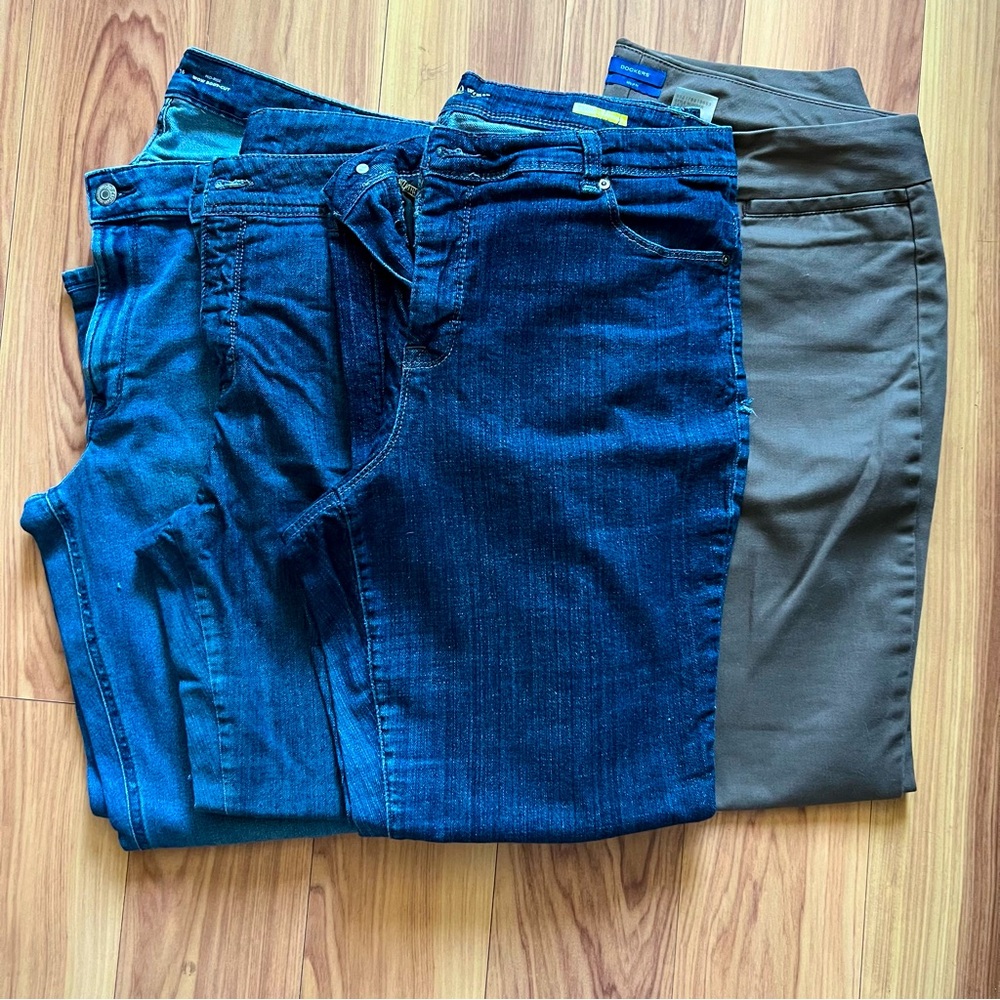 BUNDLE 4 Jeans Old Navy, Faded Glory, Style&Co, Dockers Size 16